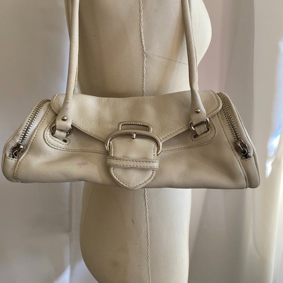 Cole Haan White Leather Shoulder Bag - Picture 1 of 10